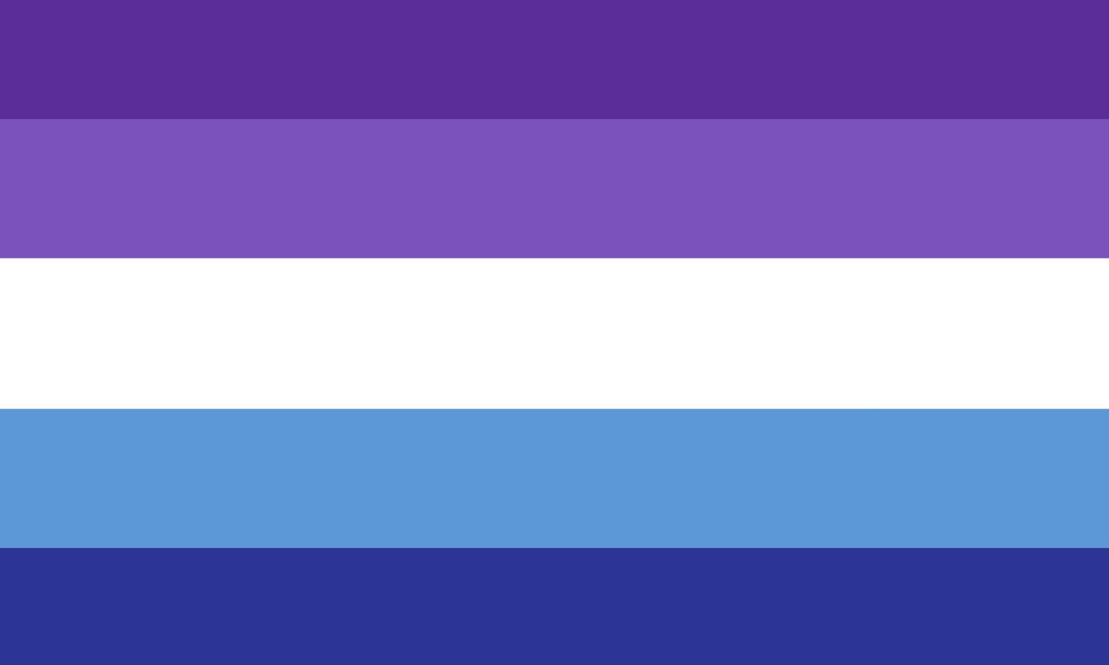 5-stripe version of the new purple blue gay man flag