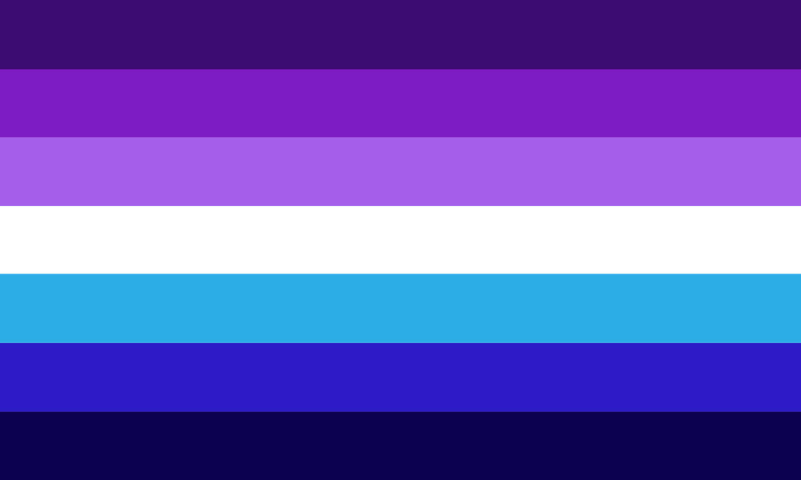 7-stripe version of the new purple blue gay man flag