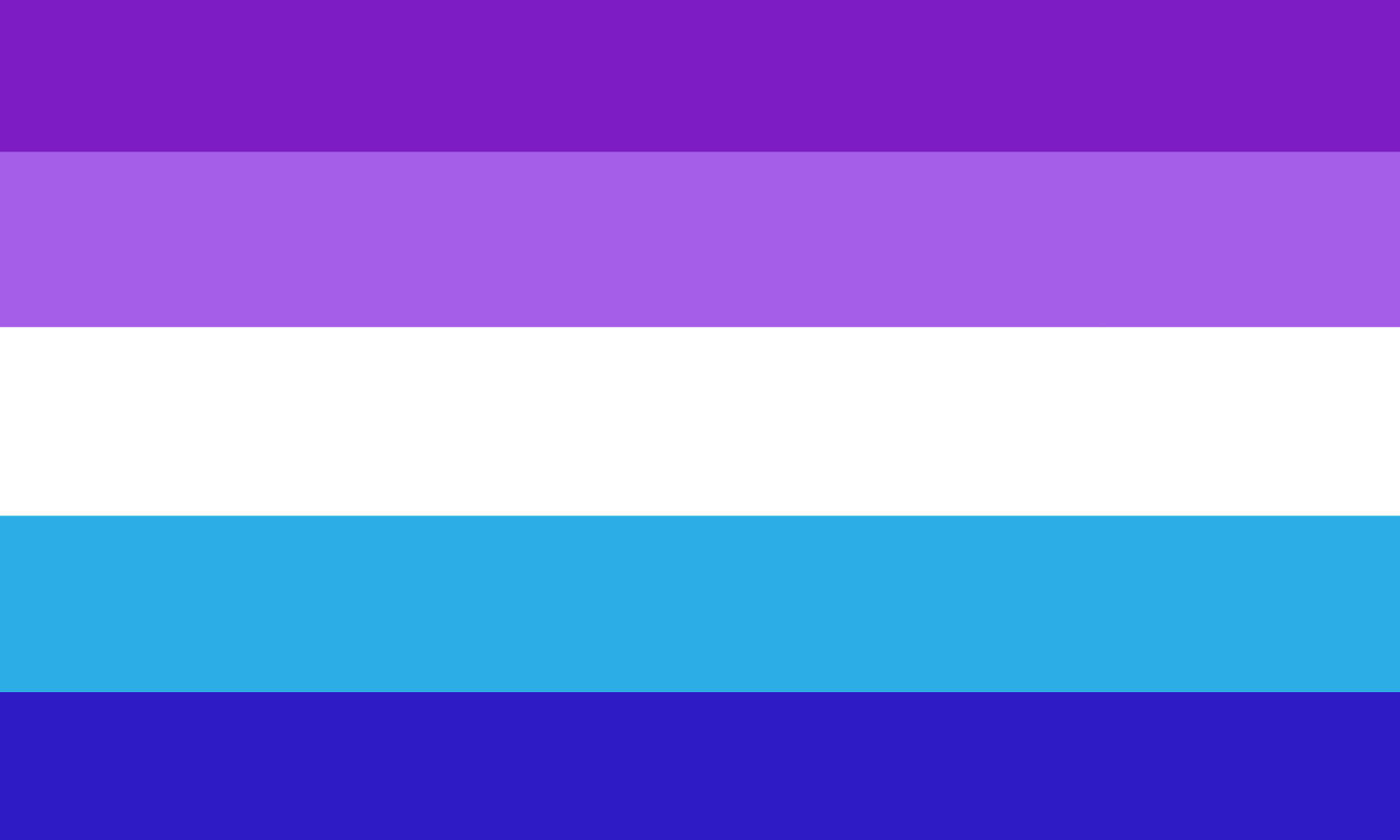 5-stripe version of the new purple blue gay man flag
