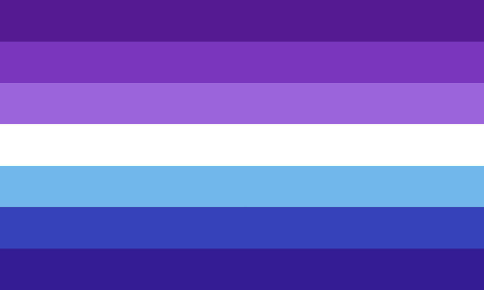 7-stripe version of the new purple blue gay man flag