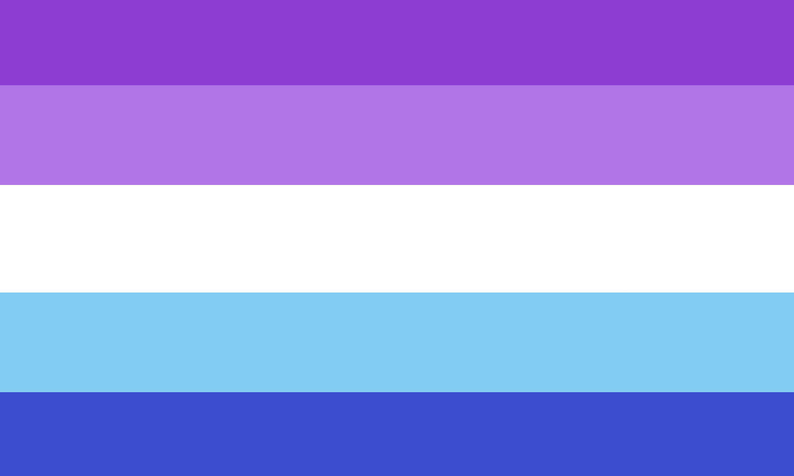5-stripe version of the new purple blue gay man flag